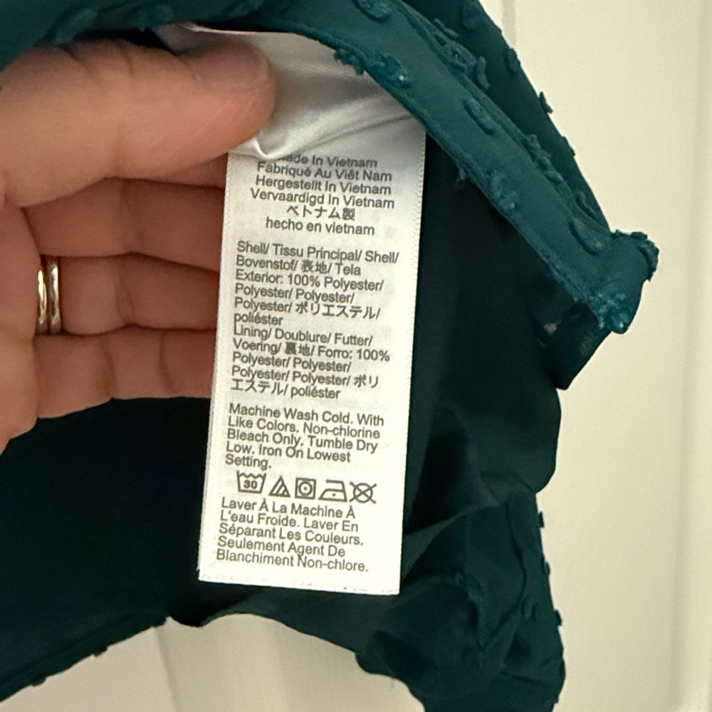 J. Crew Green Ruffle Blouse - Picture 8 of 9